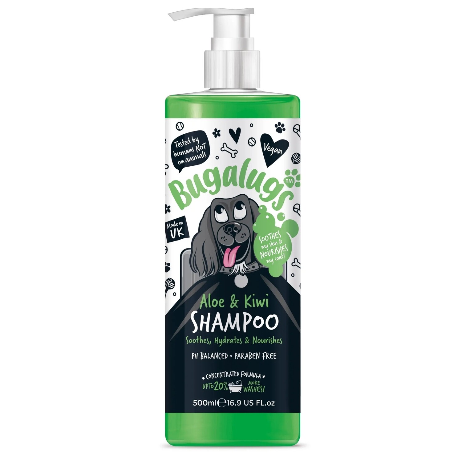 Bugalugs Aloe &amp; Kiwi Pet Shampoo 500ml