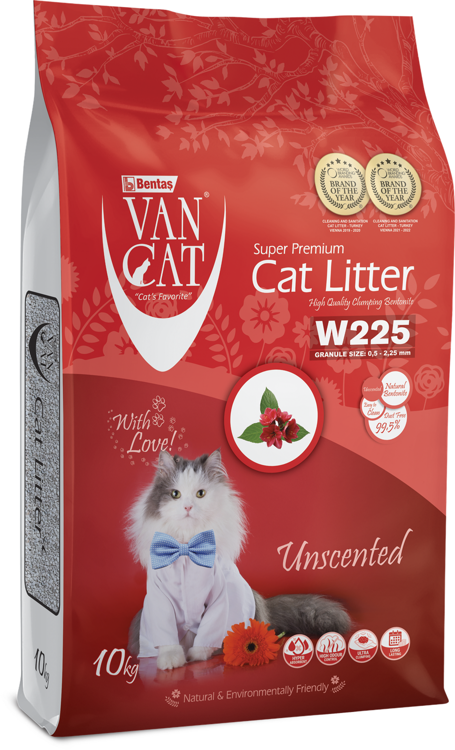 Van Cat Super Premium Clumping Cat Litter Unscented 10kg (22lb)