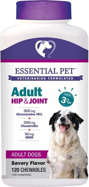 Essential Pet Adult Hip and Joint 3 &amp; up 500/200 120ct