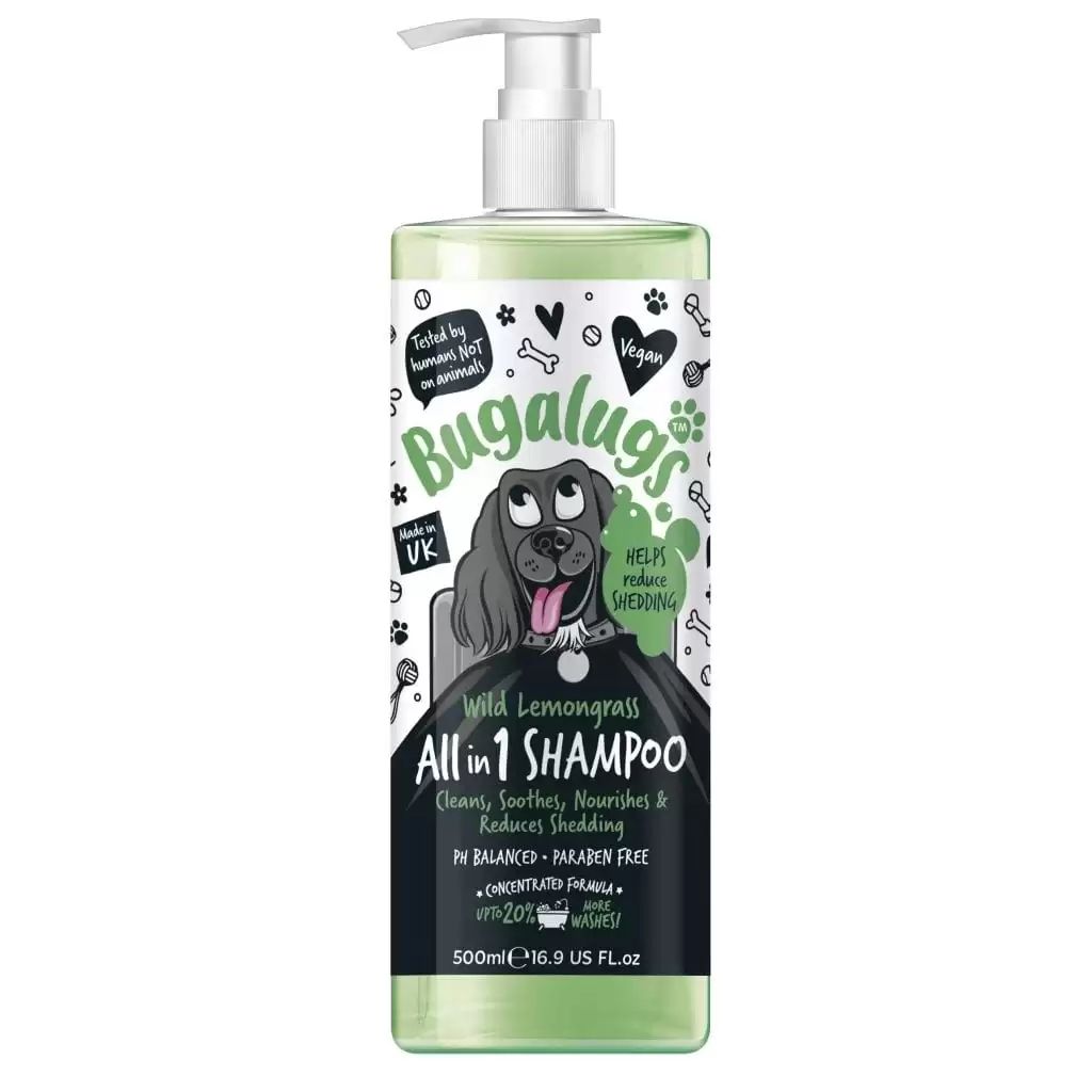 Bugalugs All in One Shed Control Wild Lemongrass Pet Shampoo 500ml
