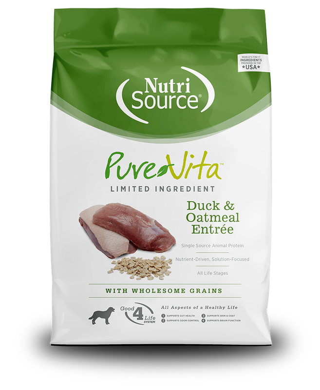 NutriSource Pure Vita Duck and Oatmeal 25lb