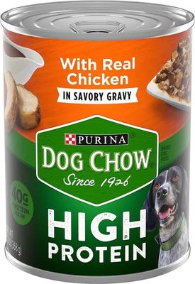 Purina High Protein Dog Chow Can with Chicken 13oz