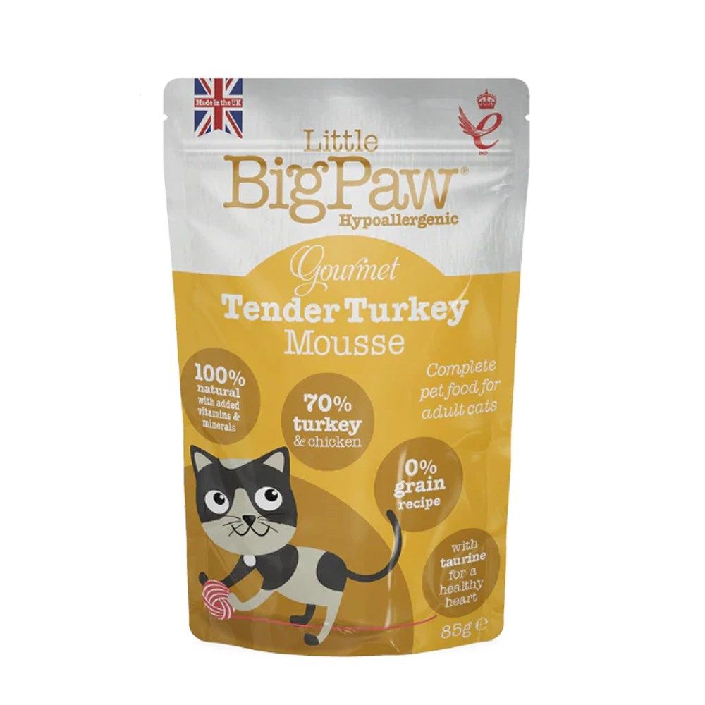 Little Big Paw Gourmet Tender Turkey Mousse for Cats 85g