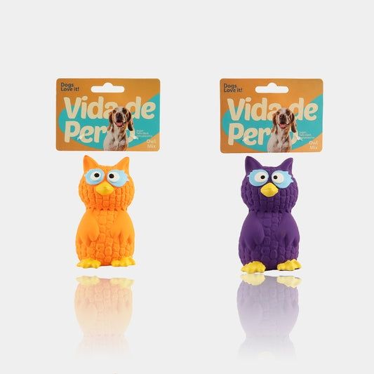 Vida de Perro Latex Owl Squeak Toy