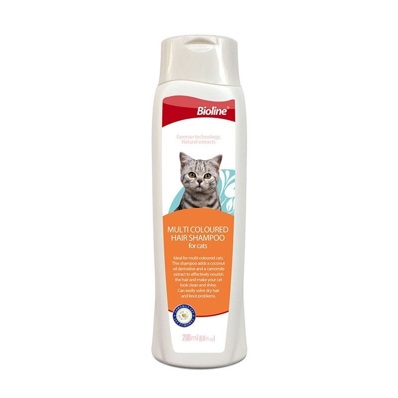 Bioline Multi-colored Hair Shampoo for Cats 200ml