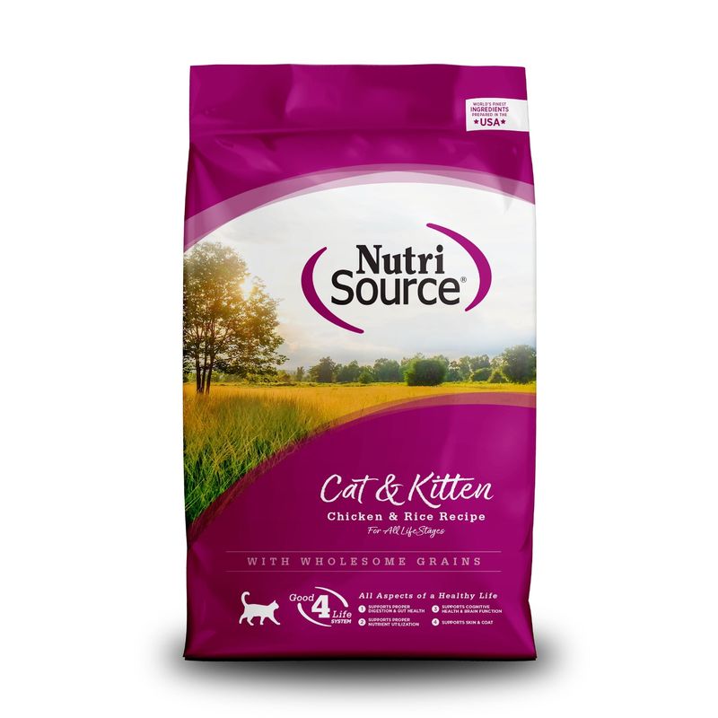 NutriSource Cat &amp; Kitten Chicken &amp; Rice Recipe 4lb