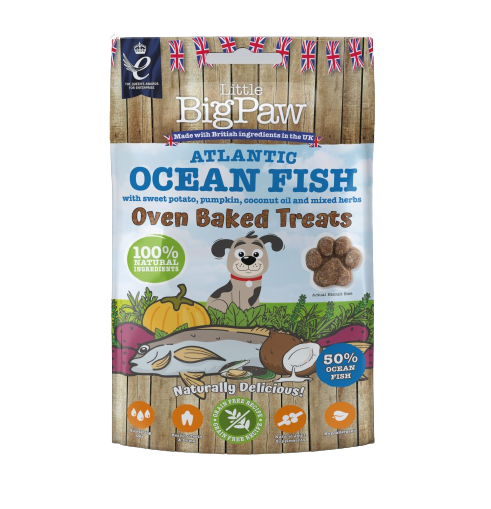 Little Big Paw Atlantic Ocean Fish Baked Treats 130g