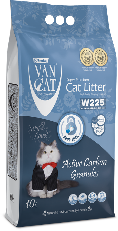 Van Cat Super Premium Clumping Cat Litter Active Carbon Grandules 10L (18.5lb)