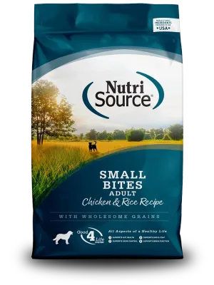 NutriSource Adult Small Bites Chicken and Rice 12lb