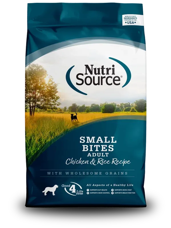 NutriSource Adult Small Bites Chicken and Rice 12lb