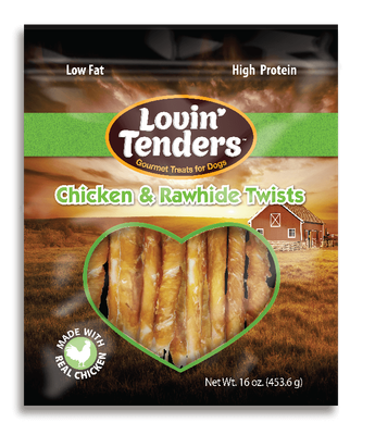 Lovin' Tenders Chicken and Rawhide Twists 16oz
