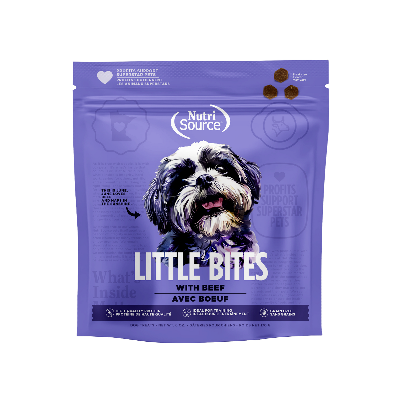Nutrisource Grain Free Beef Little Bites Treats 6oz