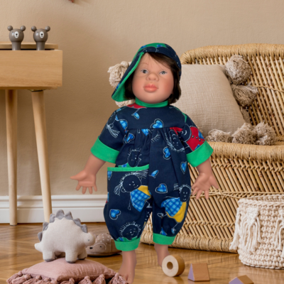Mikael Down Syndrome Doll: Brown Hair Baby Boy Doll
