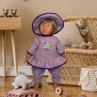 Francesca Down Syndrome Doll: Soft Blue Eyes Baby Girl Doll