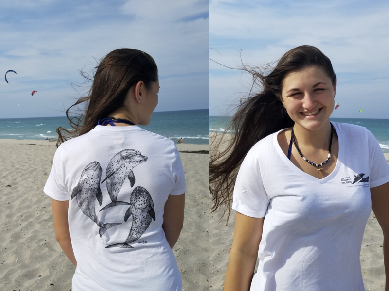Triple Dolphin Tee - V-neck