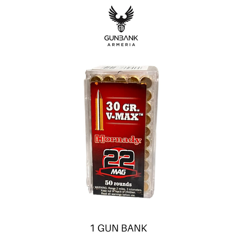 Hornady ammunition 22 mag. 30gr V-Max