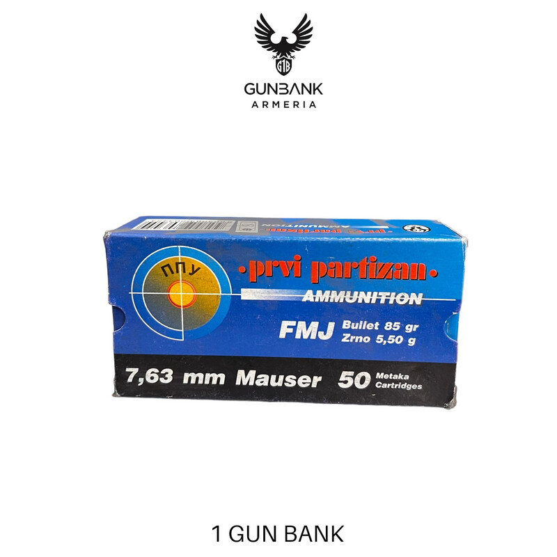 Prvi Partizan 7,63 Mauser FMJ 