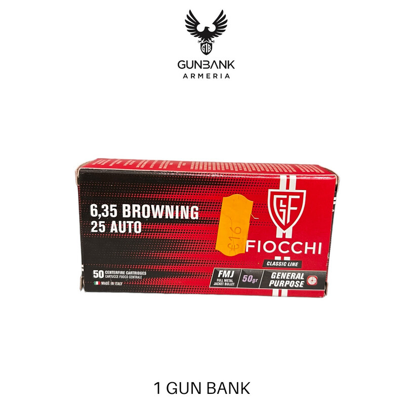 Fiocchi 6,35 browning - 25 auto FMJ