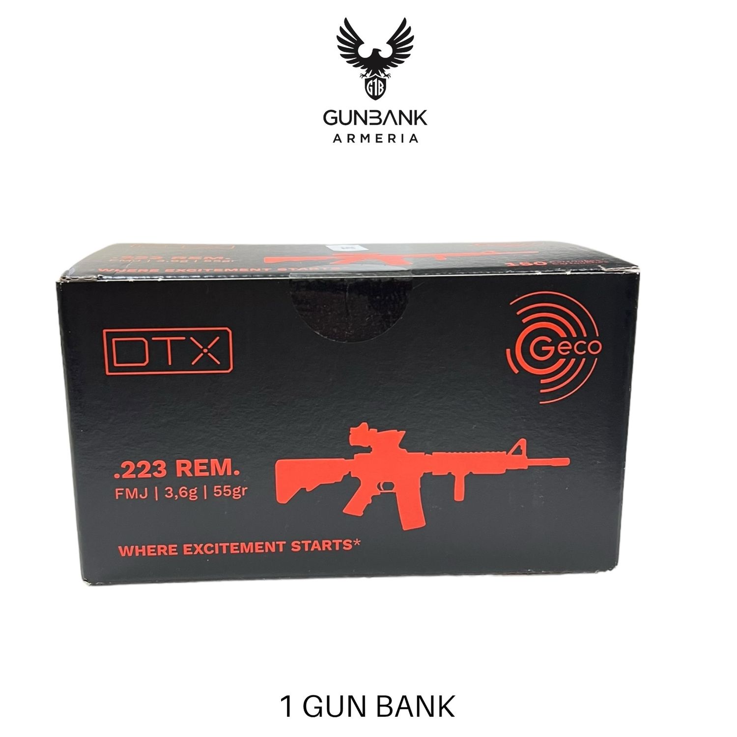 Geco DTX cal. 223 FMJ 55gr 150pz
