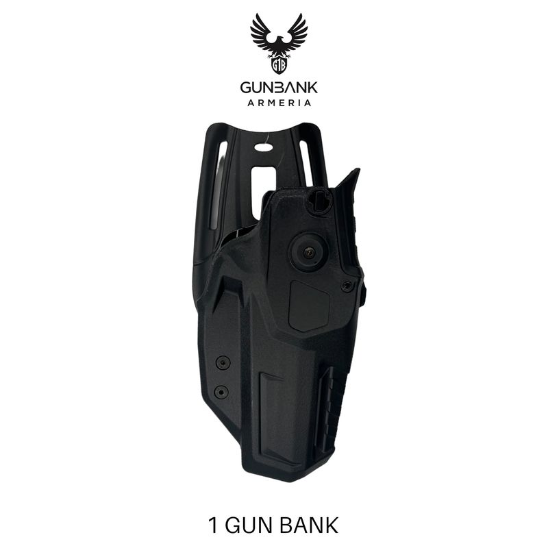 Radar fondina DESTRA duty t-lep,  corpo  con goccia e sistema  t- lep senza laccino ad iniezione piu&#39; passante da cintura  per Glock 17 gen 4 - Mos ready, design 2020