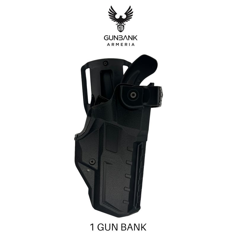 Radar fondina SINISTRA 2fast extrema, con passante girevole , Mos ready per Glock 17 gen 5