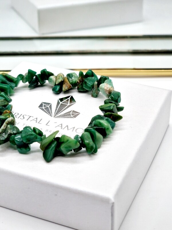 PRASEM SMARAGDQUARZ Splitterarmband