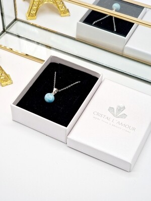 LARIMAR Anhänger Kugel 925-er Silber