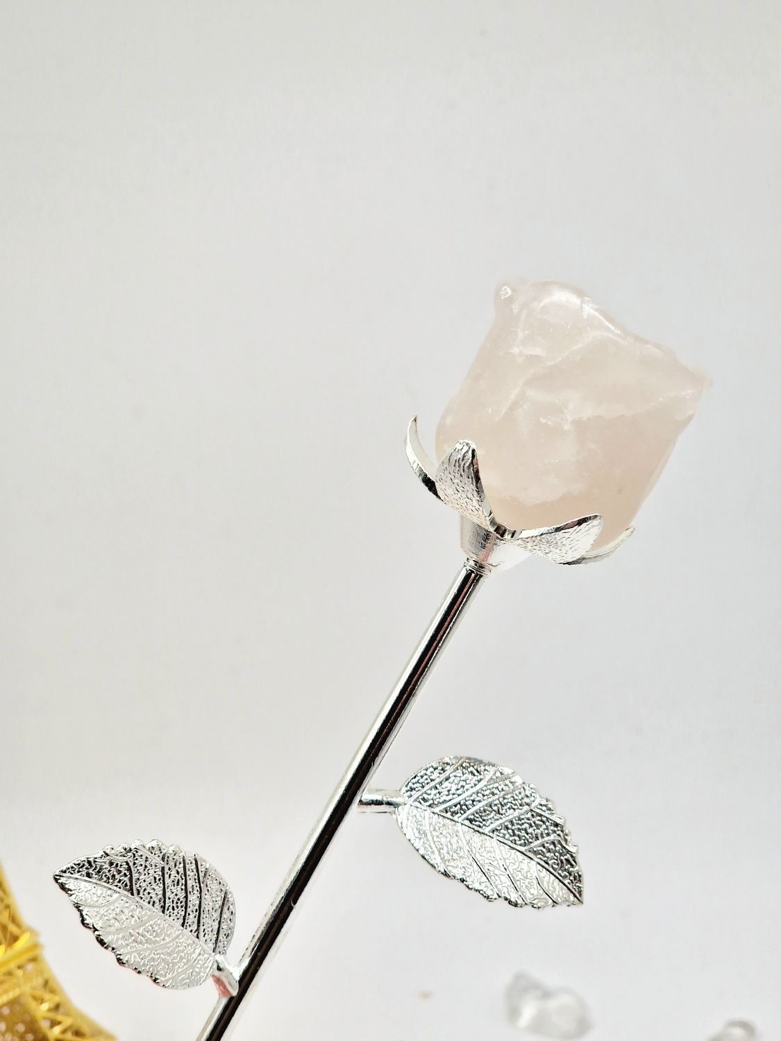 BERGKRISTALL Rose Silber