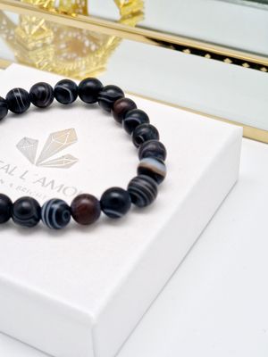 ACHAT Armband schwarz matt