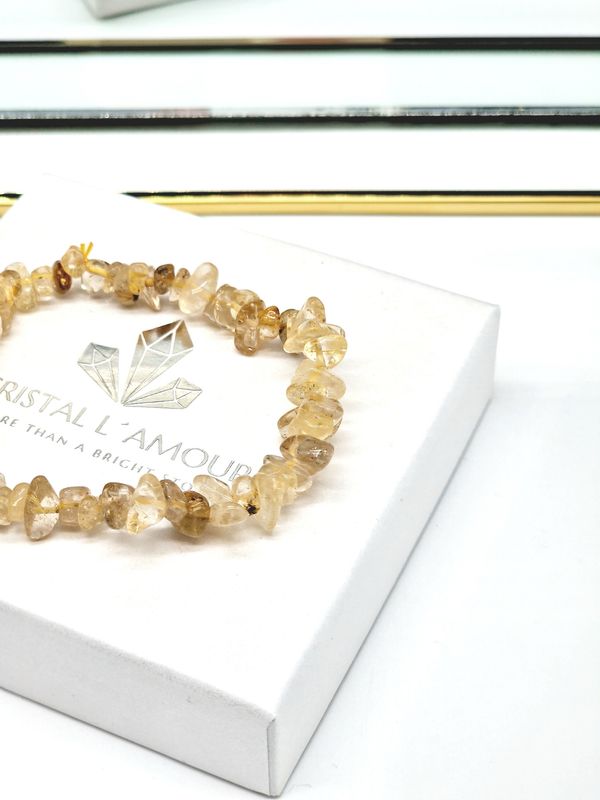 RUTILQUARZ Splitterarmband