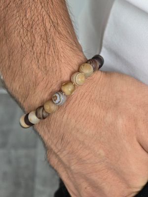 ACHAT Armband braun matt