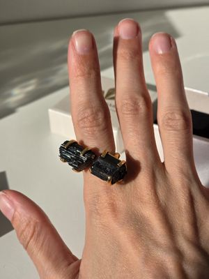 TURMALIN Ring Gold ( Schörl )