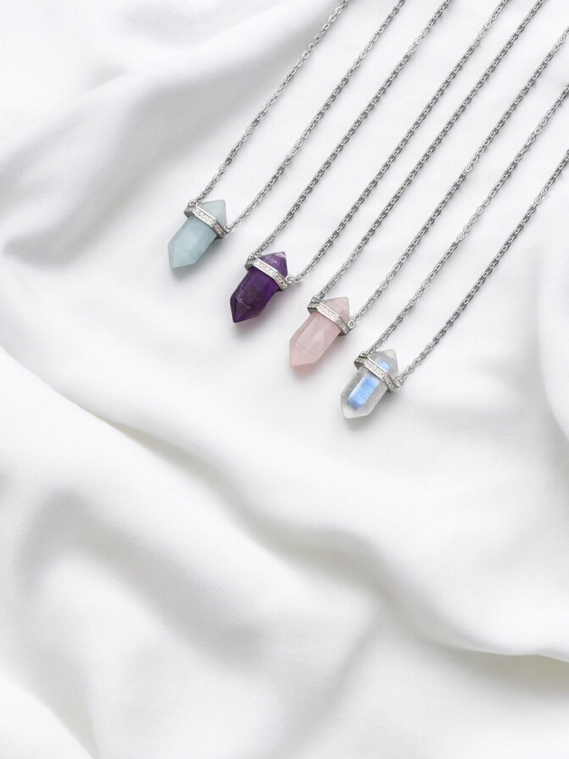 EDELSTEIN &quot;Minimalistic&quot; Kette Silber
