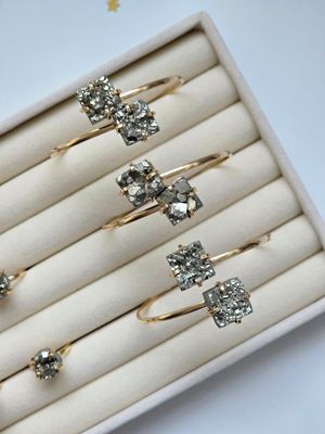 PYRIT Quadrat Armreifen Gold