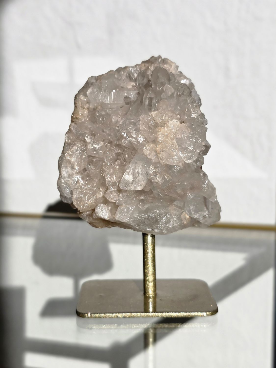 BERGKRISTALL mit Gold Ständer Nr. 3