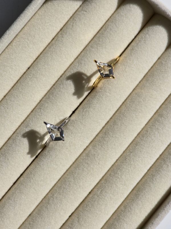 BERGKRISTALL &quot;Diamond&quot; Ring