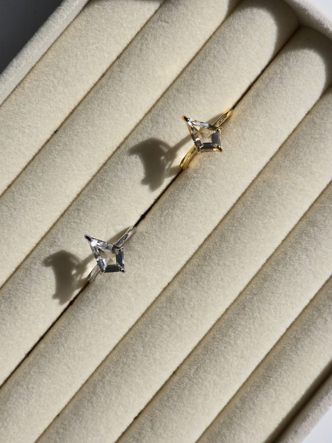 BERGKRISTALL &quot;Diamond&quot; Ring