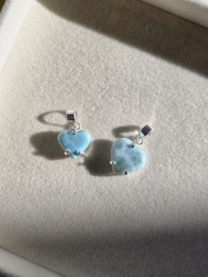 LARIMAR Anhänger Herz Silber