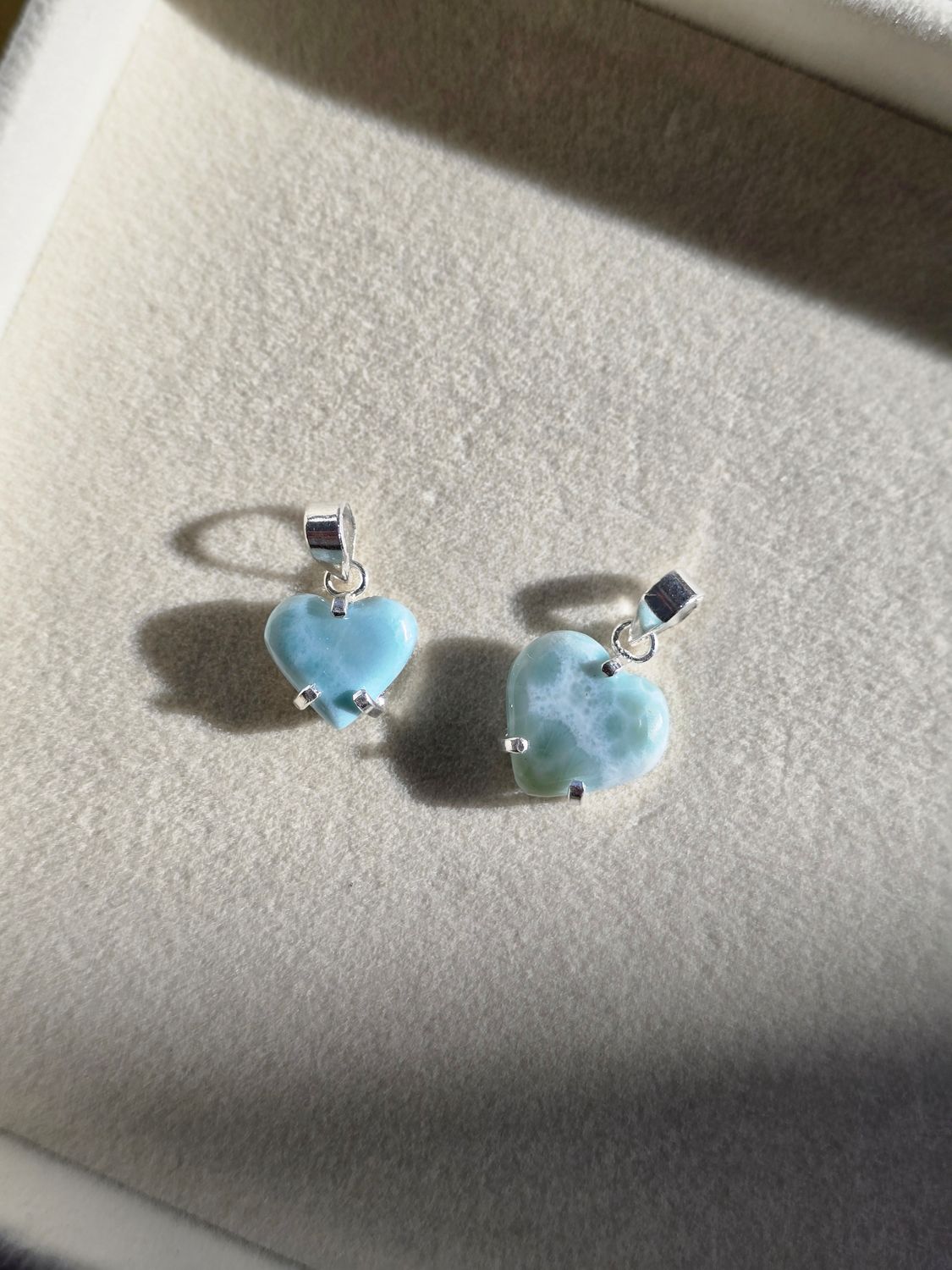 LARIMAR Anhänger Herz Silber