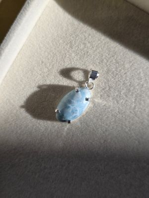LARIMAR Anhänger Tropfen Silber