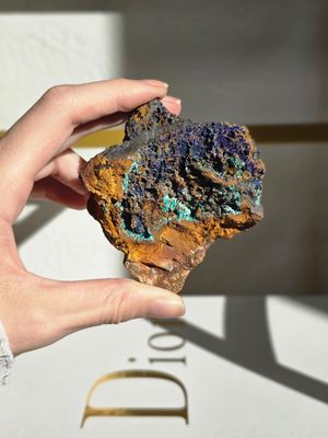 AZURIT mit CHRYSOKOLL Einzelstück