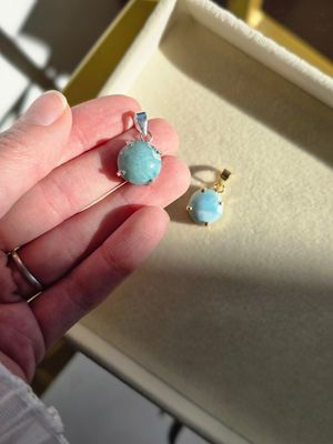 LARIMAR Anhänger Rund