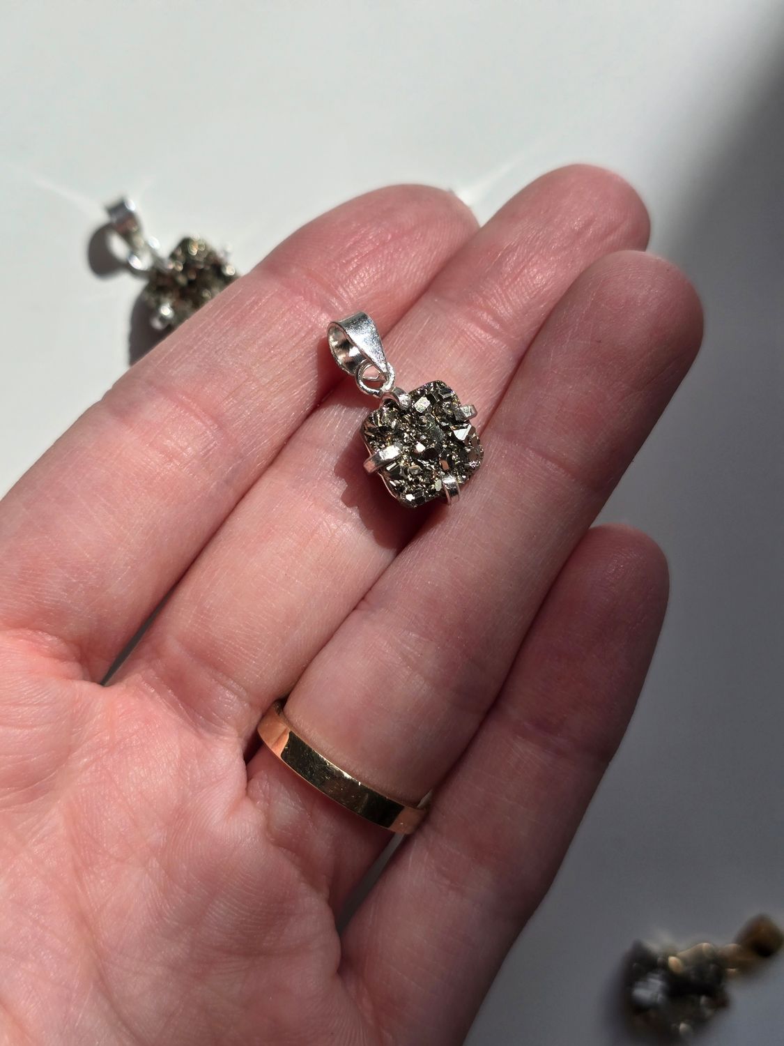 PYRIT Mini Quadrat Anhänger Silber