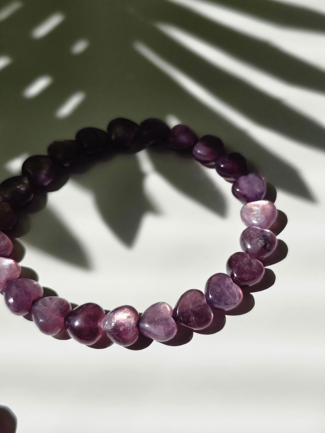 LEPIDOLITH Herz Armband