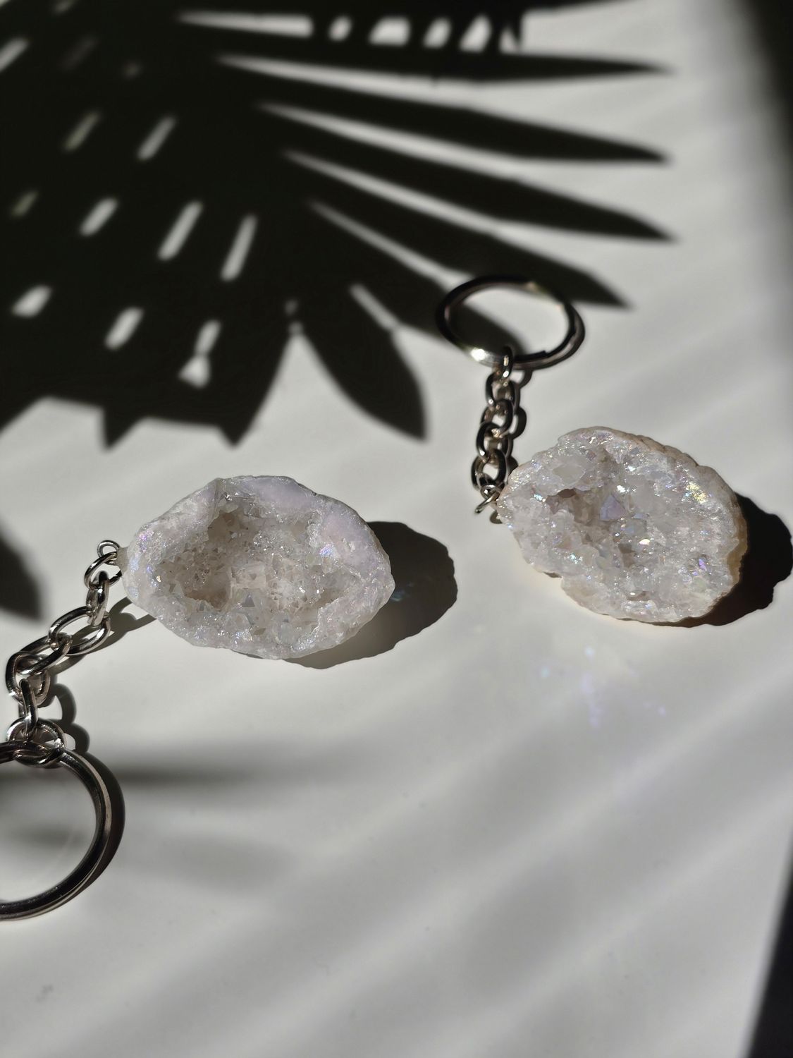 ANGEL AURA Geode Schlüsselanhänger