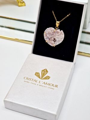 PINK AMETHYST Anhänger Herz