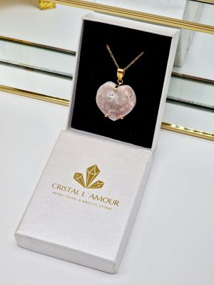 PINK AMETHYST Anhänger Herz