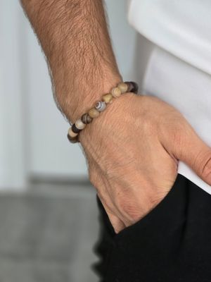 ACHAT Armband braun matt