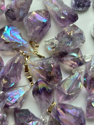 AMETHYST ANGEL AURA Raw Pendant