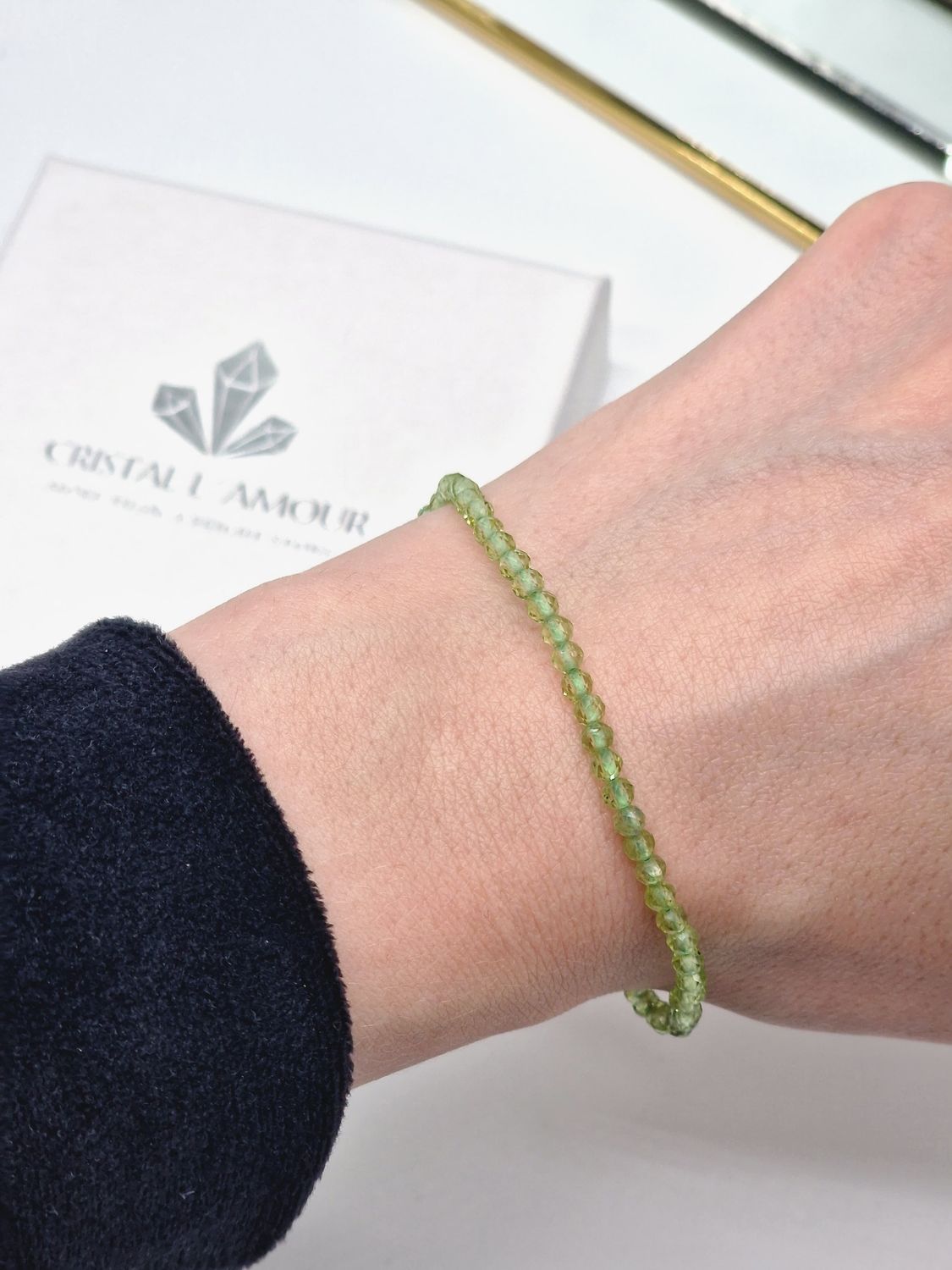 PERIDOT Armband facettiert